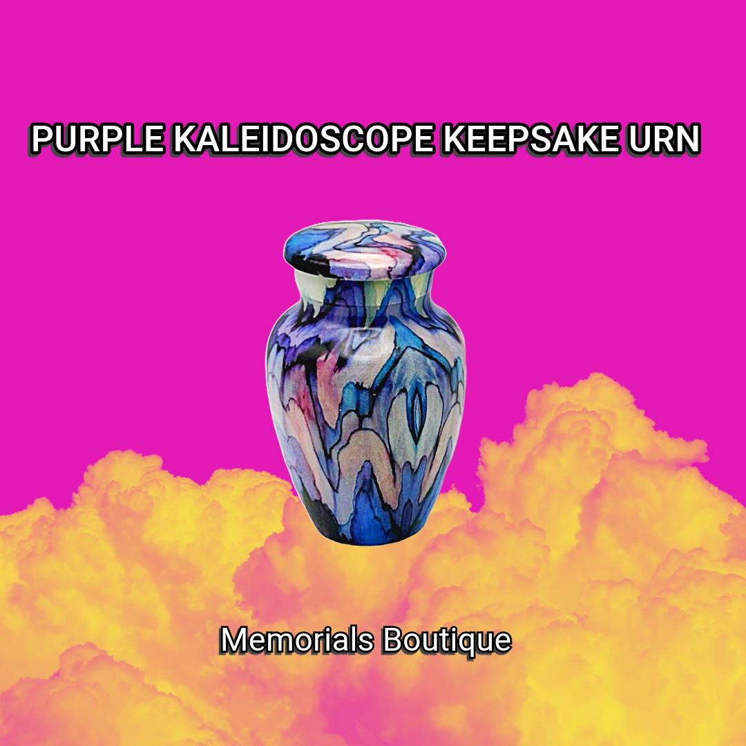 Tie Dye Keepsake Urn, Purple Mini Urn, Urns For Human Ashes, Modern Urn, Tiny Cremation Urn, Colorful Urns for Mom, Small Unique Urn, Cute