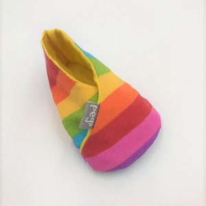 Baby rainbow slippers image 4