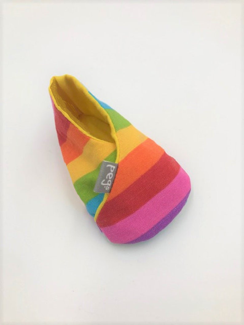 Baby rainbow slippers image 4