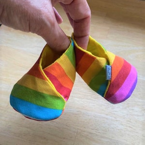 Baby rainbow slippers image 1