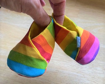 Baby rainbow slippers