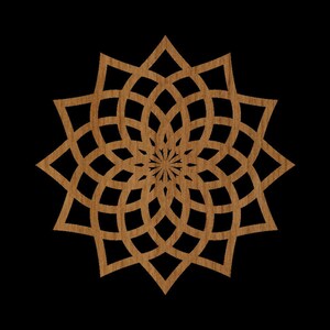 Design #047 20 cm underlägg för väggdekorationer, rullsåg, stencilfiler för Glowforge Cricut Silhouette LASER .dxf .svg .eps .jpg .pdf .png