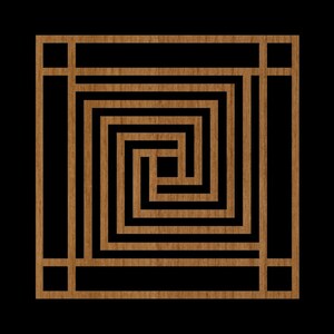 Design #015 5X5 rullsågunderlägg väggkonst stencilmönster skurna filer för Glowforge Silhouette LASER .dxf .svg .eps .jpg .pdf .png