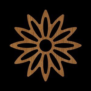 Design #009 20 cm underlägg för väggdekorationer, rullsåg, stencilfiler för Glowforge Cricut Silhouette LASER .dxf .svg .eps .jpg .pdf .png