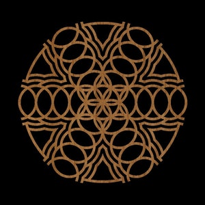 Design #078 20 cm rullsågunderlägg, väggdekoration, grytlapp, schablonfiler för Glowforge Silhouette LASER .dxf .svg .eps .jpg .pdf .png