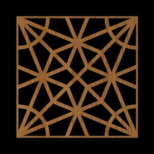 Design #044 5X5 rullsågunderlägg väggkonst stencilmönster skurna filer för Glowforge Silhouette LASER .dxf .svg .eps .jpg .pdf .png