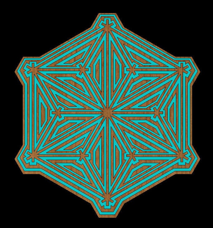 Diseño 002 hexágono forma de madera geométrica pared arte | Etsy