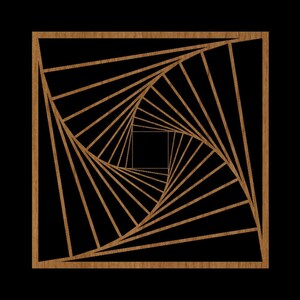 Design #016 5X5 rullsågunderlägg väggkonst stencilmönster skurna filer för Glowforge Silhouette LASER .dxf .svg .eps .jpg .pdf .png