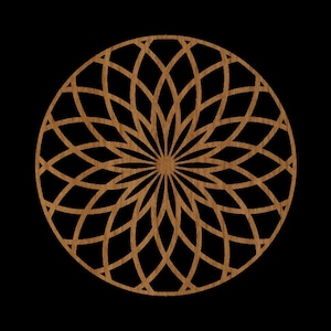 Design #024 8&quot; Diameter Trivet Coaster Wall Art Pot Holder Stencil Files for Glowforge Cricut Silhouette LASER .dxf .svg .eps .jpg .pdf .png