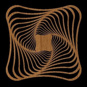 Design #167 20 cm väggdekorationsstencilfiler för underlägg, gryta, ScrollSaw Glowforge Cricut Silhouette LASER .dxf .svg .eps .jpg .pdf .png