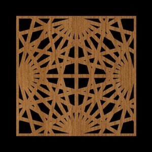 Design #056 5X5 Rullsågunderlägg Väggkonst Schablon Mönster Skärfiler för Glowforge Silhouette LASER .dxf .svg .eps .jpg .pdf .png