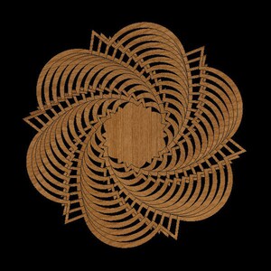 Design 001 Scroll Saw Fretwork Twist Bowl/Basket Centerpiece Cut Files for GLOWFORGE / LASER / SCROLLSAW .dxf .svg .eps .pdf .png image 2