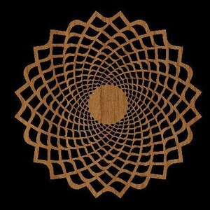 Design #173 20 cm diameter underlägg för väggdekorationer, stencilfiler för ScrollSaw Glowforge Cricut Silhouette LASER .dxf .svg .eps .jpg .pdf .png