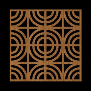 Design #012 5X5 rullsågunderlägg väggkonst stencilmönster skurna filer för Glowforge Silhouette LASER .dxf .svg .eps .jpg .pdf .png