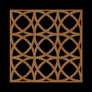 Design #045 5X5 rullsågunderlägg väggkonst stencilmönster skurna filer för Glowforge Silhouette LASER .dxf .svg .eps .jpg .pdf .png