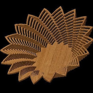 Design #053 Scroll Saw Fretwork Twist Bowl/Basket Centerpiece Cut Files for GLOWFORGE / LASER / SCROLLSAW .dxf .svg .eps .pdf .png