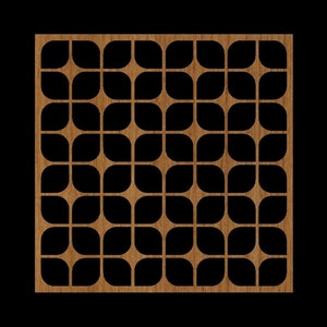 Design #071 5X5 Rullsågunderlägg Väggkonst Schablon Mönster Skärfiler för Glowforge Silhouette LASER .dxf .svg .eps .jpg .pdf .png