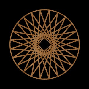 Design #049 8&quot; Diameter Trivet Coaster Wall Art Pot Holder Stencil Files for Glowforge Cricut Silhouette LASER .dxf .svg .eps .jpg .pdf .png