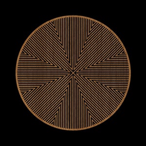 Design #056 20 cm diameter underlägg för väggdekorationer, rullsåg, stencilfiler för Glowforge Cricut Silhouette LASER .dxf .svg .eps .jpg .pdf .png