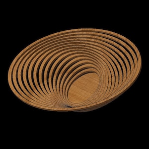 Design #047 Scroll Saw Fretwork Twist Bowl/Basket Centerpiece Cut Files for GLOWFORGE / LASER / SCROLLSAW .dxf .svg .eps .pdf .png