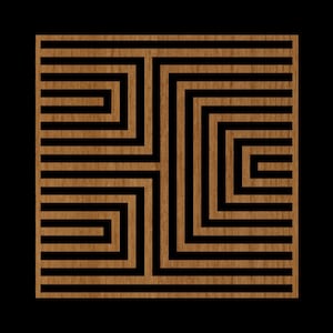 Design #013 5X5 rullsågunderlägg väggkonst stencilmönster skurna filer för Glowforge Silhouette LASER .dxf .svg .eps .jpg .pdf .png