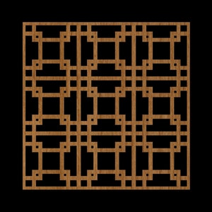 Design #075 5X5 rullsågunderlägg väggkonst stencilmönster skurna filer för Glowforge Silhouette LASER .dxf .svg .eps .jpg .pdf .png