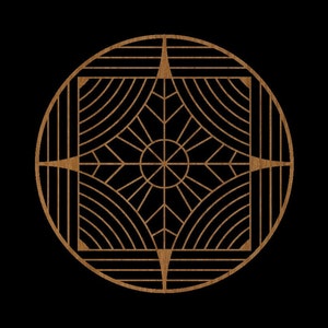 Design #054 8&quot; Diameter Trivet Coaster Wall Art Pot Holder Stencil Files for Glowforge Cricut Silhouette LASER .dxf .svg .eps .jpg .pdf .png