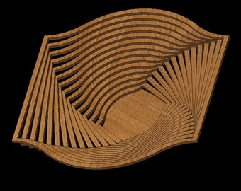 Design #034 Dekupiersäge Laubsägearbeit Twist Bowl/Korb Herzstück Schnittdateien für GLOWFORGE / LASER / SCROLLSAW .dxf .svg .eps .pdf .png