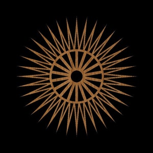 Design #005 8&quot; Trivet Coaster Wall Art Pot Holder Stencil Files for Glowforge Cricut Silhouette LASER .dxf .svg .eps .jpg .pdf .png