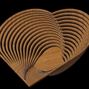 Design #057 Scroll Saw Fretwork Twist Bowl/Basket Centerpiece Cut Files for GLOWFORGE / LASER / SCROLLSAW .dxf .svg .eps .pdf .png