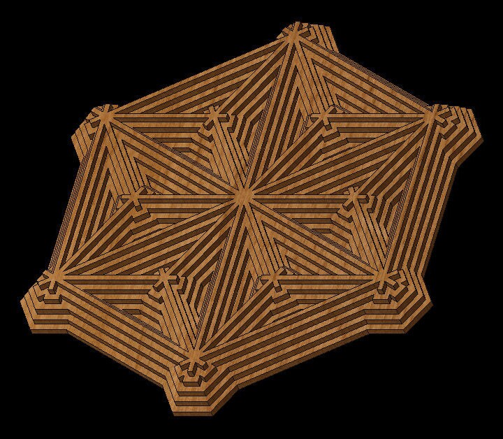 Diseño 002 hexágono forma de madera geométrica pared arte | Etsy