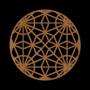 Design #014 8&quot; Diameter Trivet Coaster Wall Art Pot Holder Stencil Files for Glowforge Cricut Silhouette LASER .dxf .svg .eps .jpg .pdf .png