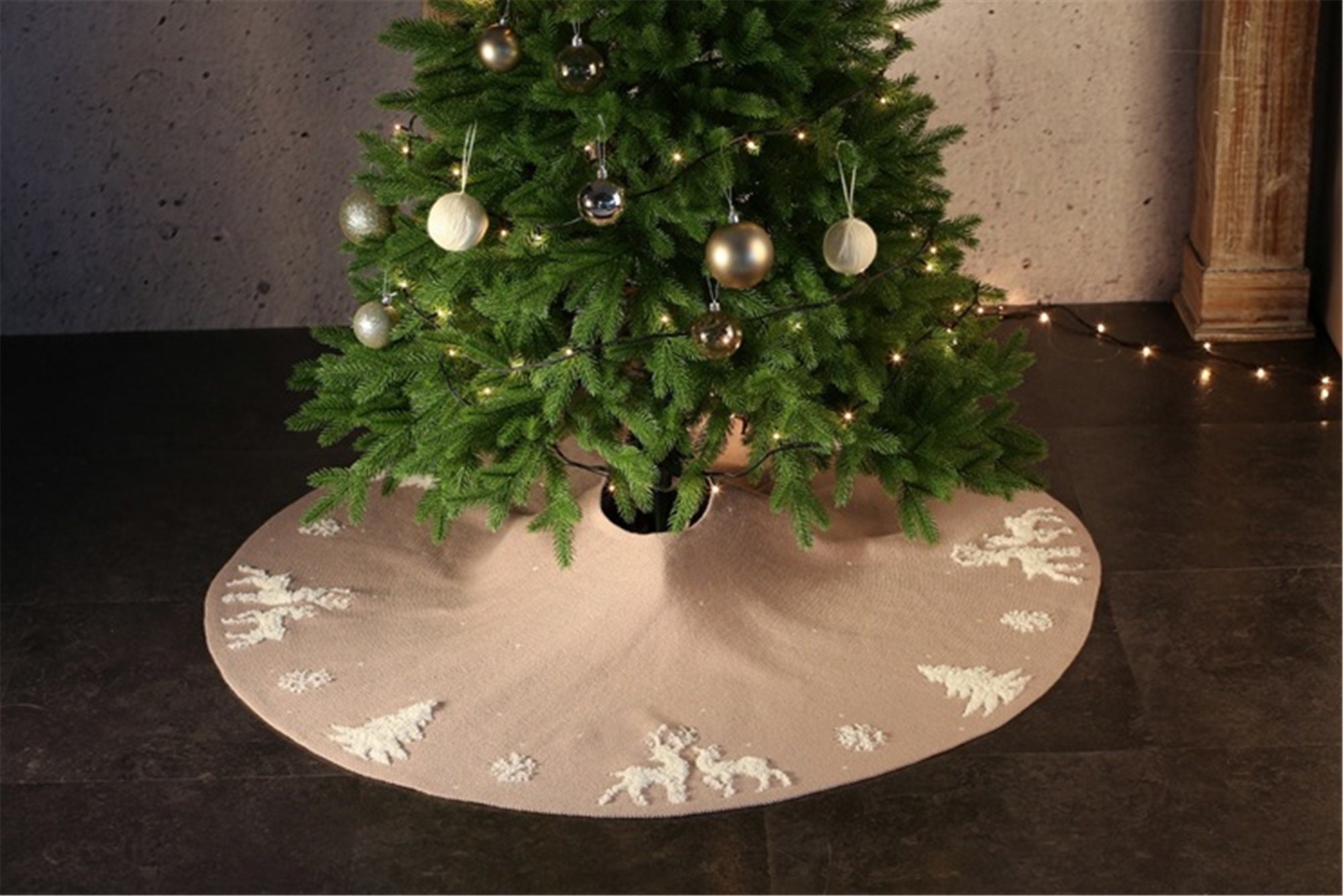 ELK Christmas Tree Skirt red Tree Skirt christmas Gift Tree Etsy