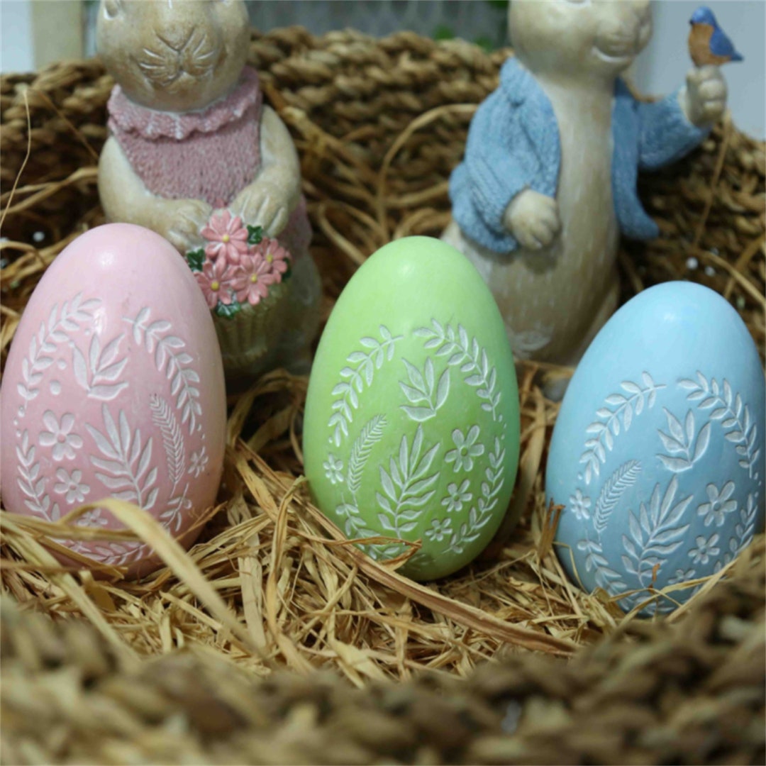 1pc Easter Resin Carved Easter Eggs Happy Easter Party Etsy