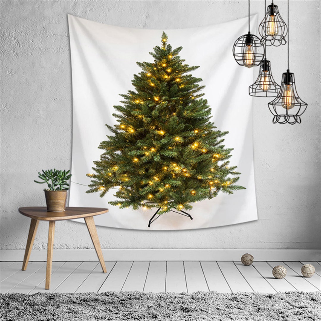 Wall Hangingchristmas Tree Wall Tapestry Modern Christmas Etsy