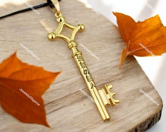 Attack on Titan Basement Key Necklace- Anime Pendant- Anime Jewelry- Titan Pendant- Gift For Anime Lover, Anime Fans