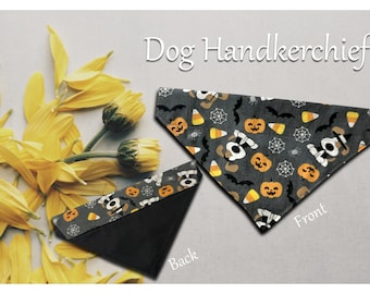 Dog and Cat Collar Scarf/Dog and Cat Bandana - Doggie Handkerchief/Halloween Bandana for Fur Babies/Slide Through Collar