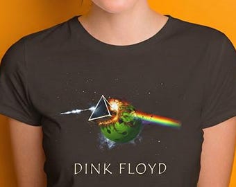 Dink Floyd Pickleball Tshirt | Prism Meteor Design T-Shirt | Retro Space Graphic, Rainbow Beam | Music Paroy Tee | Funny Picklball Gift |