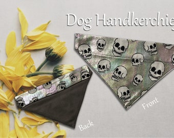 Dog and Cat Collar Scarf/Dog and Cat Bandana - Doggie Handkerchief/Halloween Bandana for Fur Babies/Slide Through Collar