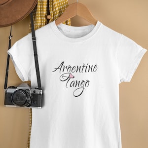 Elegance in Motion: Argentine Tango Heart Design Women&#39;s Tee |  Tango Dancers | Tango Lovers | Argentine Tango Enthusiast