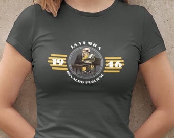 Retro Tango Maestro Osvaldo Pugliese Caricature Album Boyfriend Tee | Women's The Boyfriend Tee | Argentine Tango | Dance tshirt 2Merchants