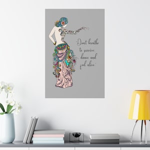 Colorful Belly Dancer |  Premium Matte Vertical Posters |  2Merchants