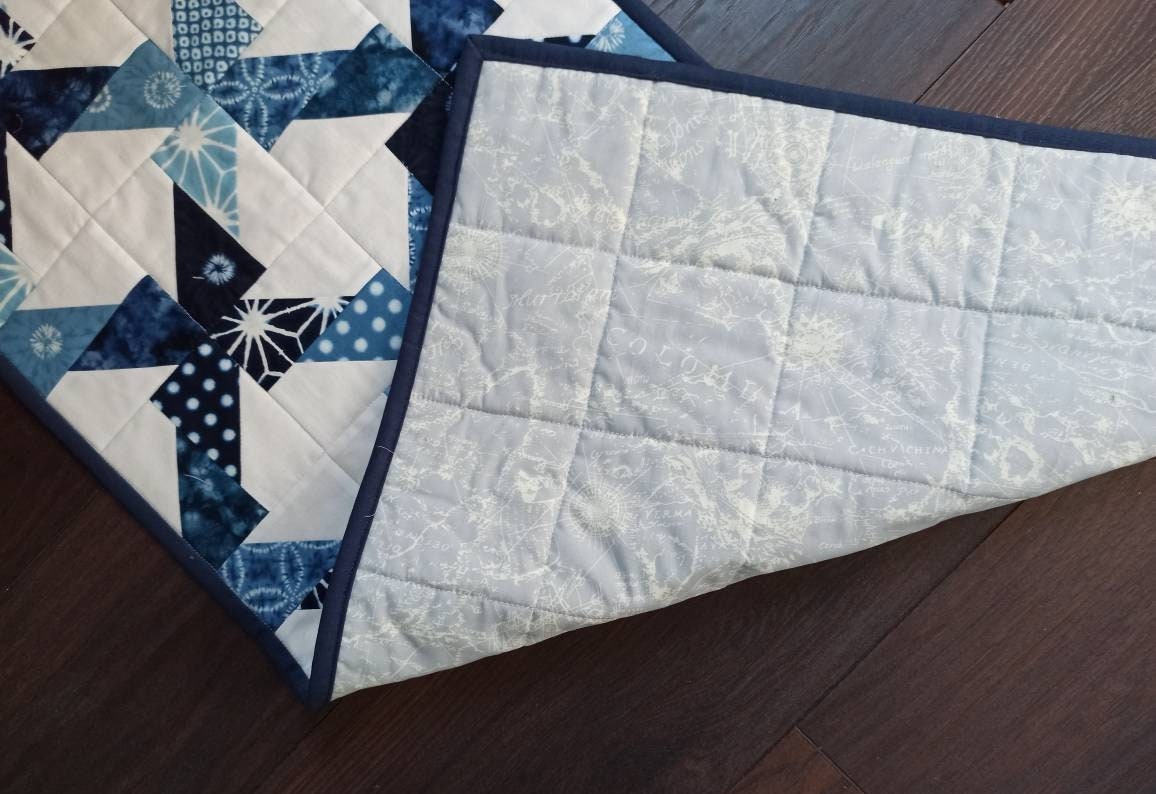 Blue - Handmade Cotton Table Runner 17