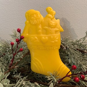 Beeswax Santa in a Stocking