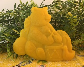 Beeswax Teddy Bear with Presents