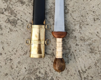 Réplique d'épée du légionnaire romain Gladius avec fourreau | Accessoire historique décoratif émoussé