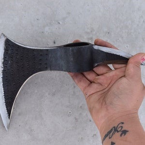 Medieval Viking battle Axe Head With Back Spike Best Gift For Halloween party, New Year, Breakup party Etc.