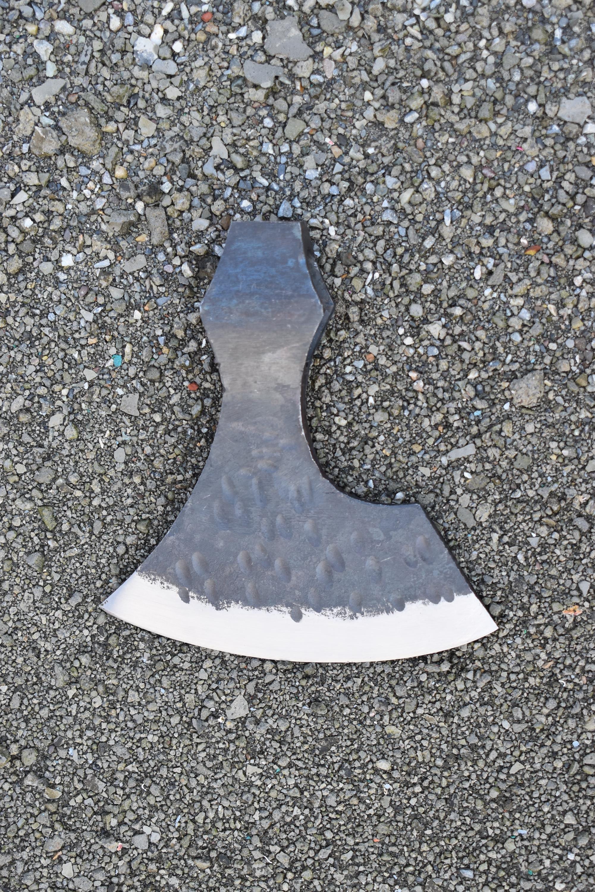 Hand-Forged Medieval Decorative Axe Head High Carbon Steel Replica Cosplay & Craft Display