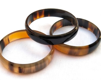 Set of 3 Buffalo horn bangle