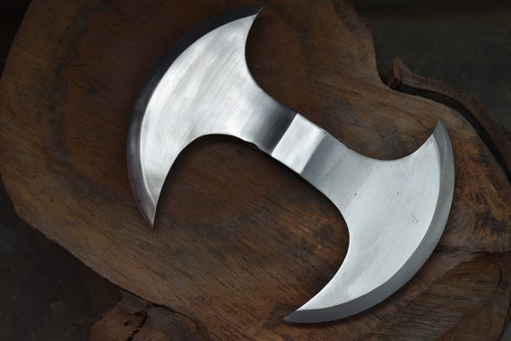 Hand-Forged Double Edged Viking Axe Head | Medieval Style Decorative Axe